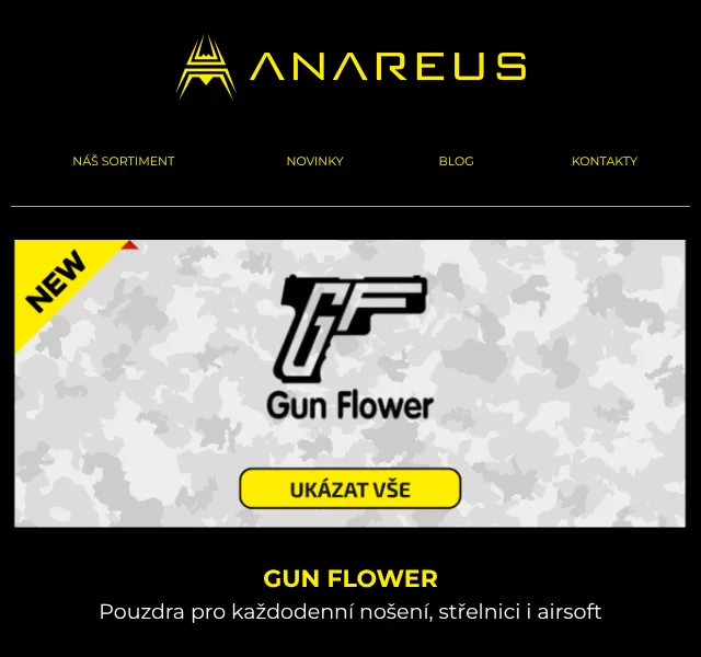 ANAREUS: GunFlower pouzdra Glock, CZ – říjen 2026