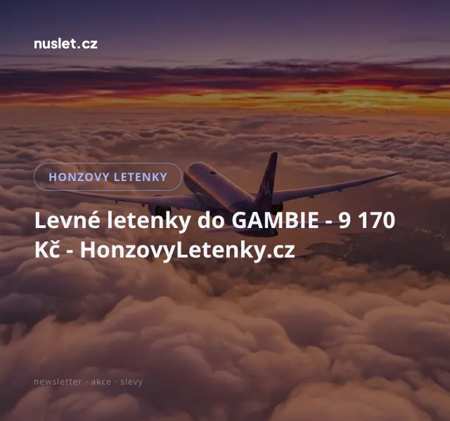 Honzovy letenky: Levné letenky do Gambie – červen 2026 | Nuslet.cz
