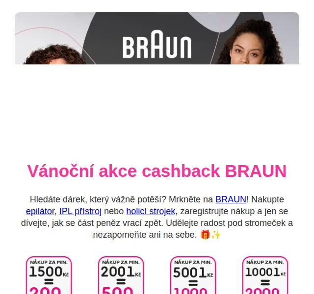 Pilulka.cz: Cashback až 2000 Kč na produkty Braun – červen 2026 | Nuslet.cz
