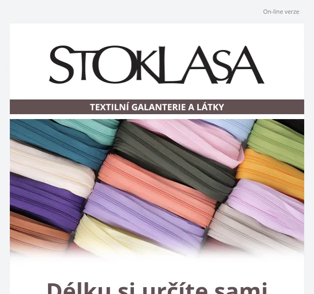 Stoklasa: Zipy na míru se slevou až 40 % – září 2026