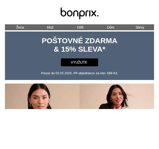 bonprix: 15 % sleva a poštovné zdarma – červen 2026 | Nuslet.cz
