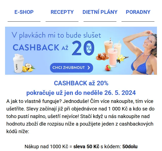 MyKETO: Cashback až 20 % – červen 2026 | Nuslet.cz