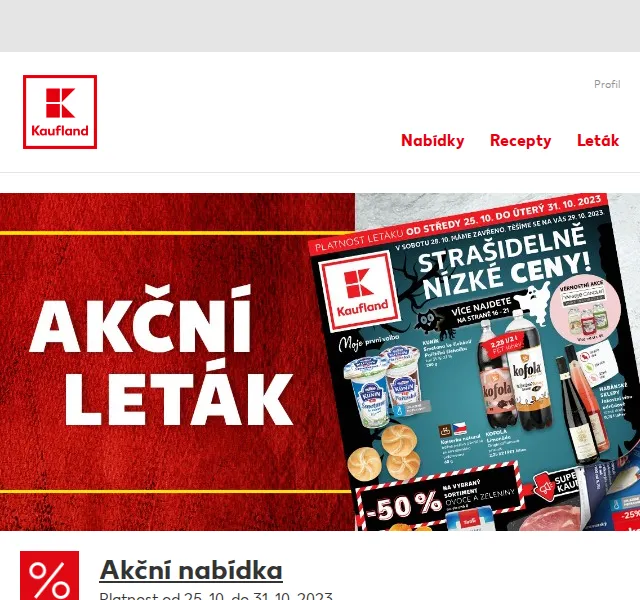 Kaufland: zlevněné potraviny až o 60 % – říjen 2026 | Nuslet.cz
