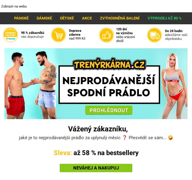 Lukáš z Trenýrkárna.cz: Calvin Klein a Tommy Hilfiger se slevou až 58 % – červen 2026 | Nuslet.cz