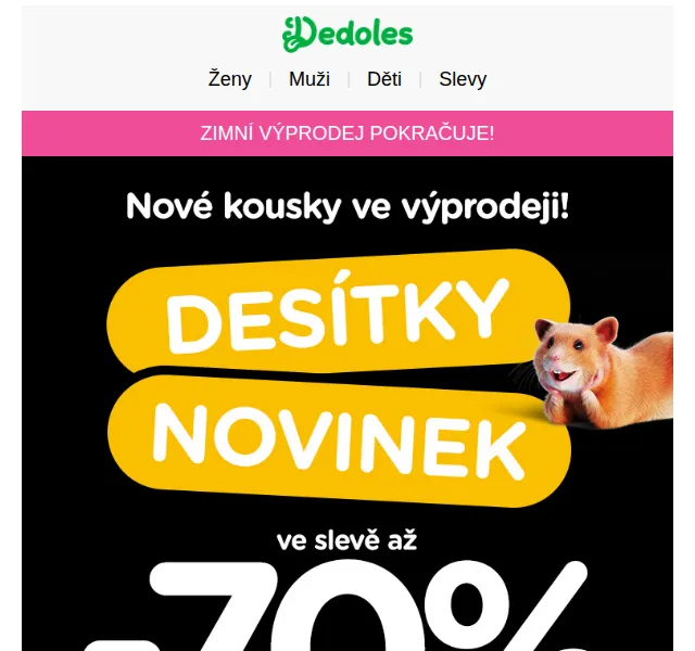 Dedoles: Zimní výprodej se slevou až -70 % – červen 2026 | Nuslet.cz