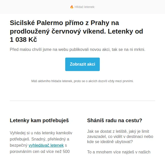 Cestujlevne.com: Sicilské Palermo z Prahy od 1 038 Kč – červen 2026 | Nuslet.cz