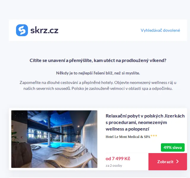 Vánoce na Skrz: wellness pobyty v Polsku od 2 161 Kč – červenec 2026 | Nuslet.cz