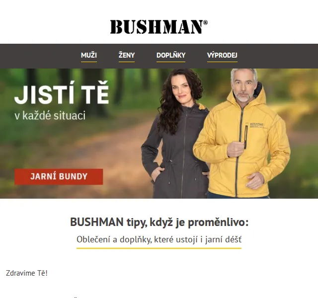 BUSHMAN: Proměnlivé počasí s 50% slevou na deštník – červen 2026 | Nuslet.cz