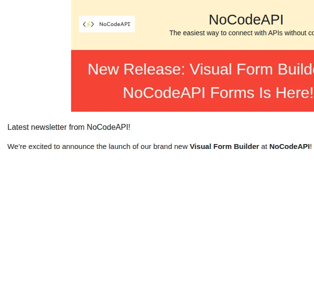 NoCodeAPI Marketing: Visual Form Builder pro no-code — červen 2026 | Nuslet.cz