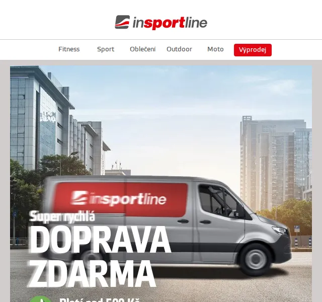 inSPORTline: Doprava zdarma a slevy až 33 % – červen 2026 | Nuslet.cz