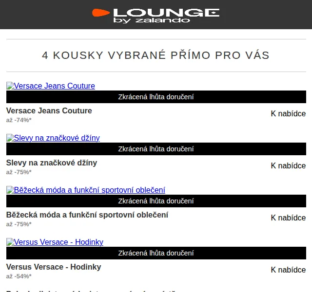 Lounge by Zalando: Versace Jeans Couture a Versus Versace - červen 2026 | Nuslet.cz