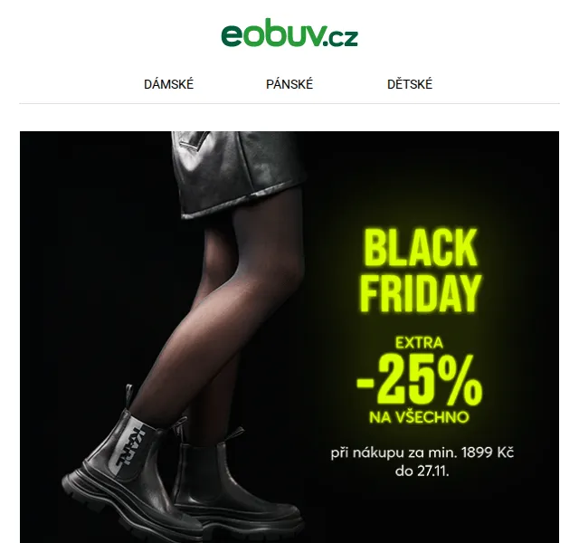 eobuv.cz: BLACK FRIDAY 25% sleva na obuv – červen 2026 | Nuslet.cz