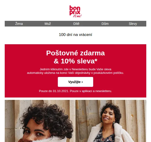 bonprix: 10% sleva + poštovné zdarma – podzimní novinky – červen 2026 | Nuslet.cz