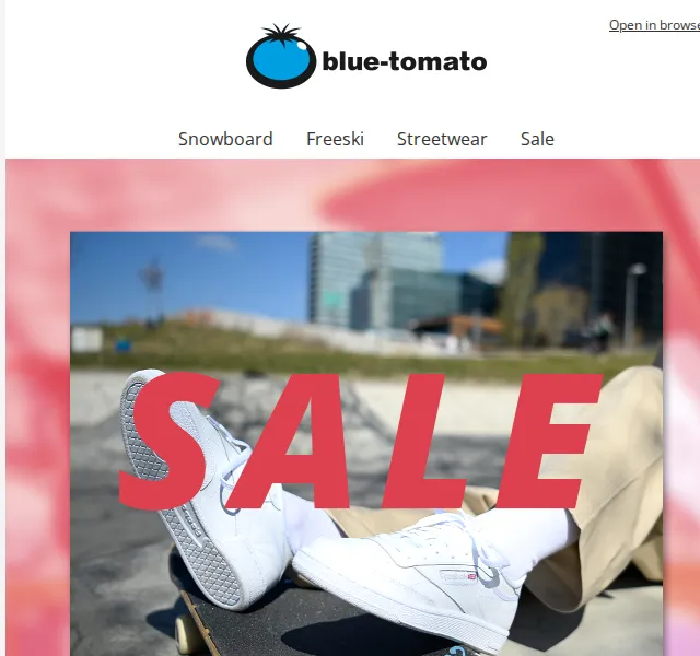 BLUE TOMATO: SHOE SALE – sleva až -50 % – červen 2026 | Nuslet.cz
