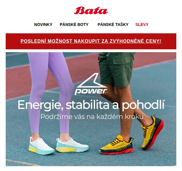 Baťa: Sportovní boty Power – červen 2026 | Nuslet.cz
