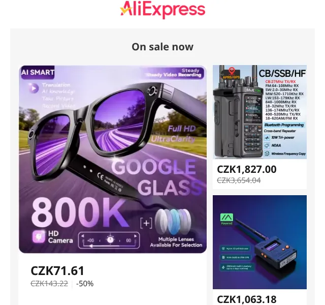 AliExpress: Elektronika se slevou až 66 % – duben 2026