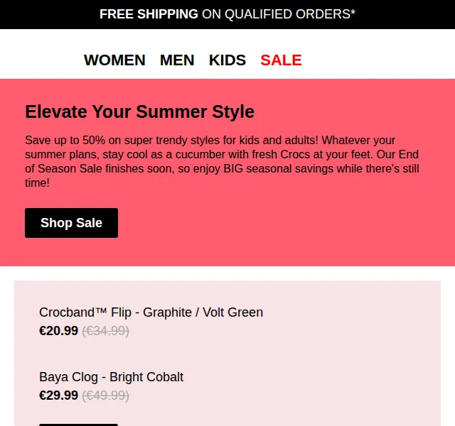Crocs: End of Season Sale až 50 % – červen 2026 | Nuslet.cz