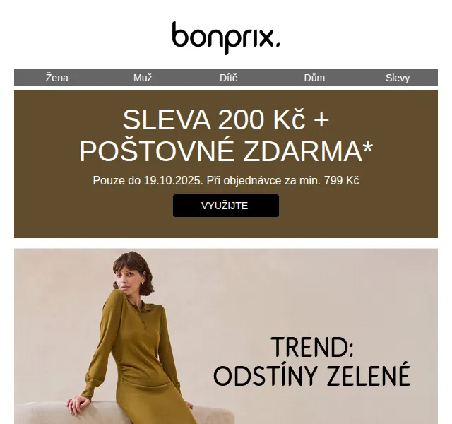 bonprix: SLEVA 200 Kč + poštovné zdarma – podzimní trendy | Nuslet.cz