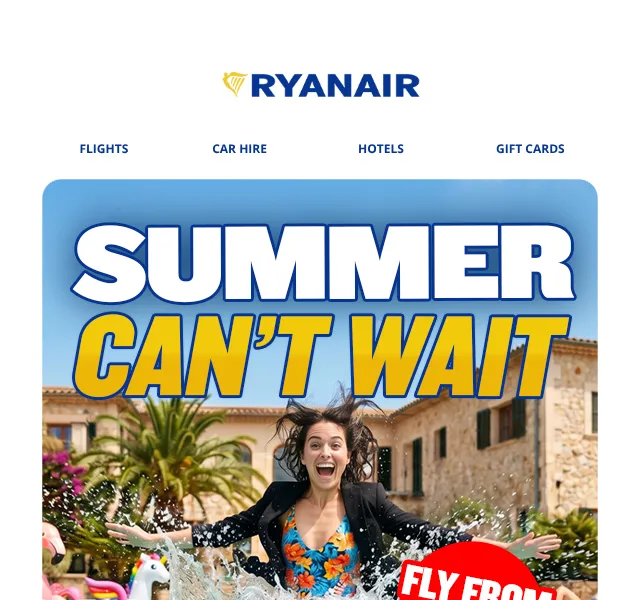Ryanair: Letenky od 279 Kč – Červen 2026 | Nuslet.cz