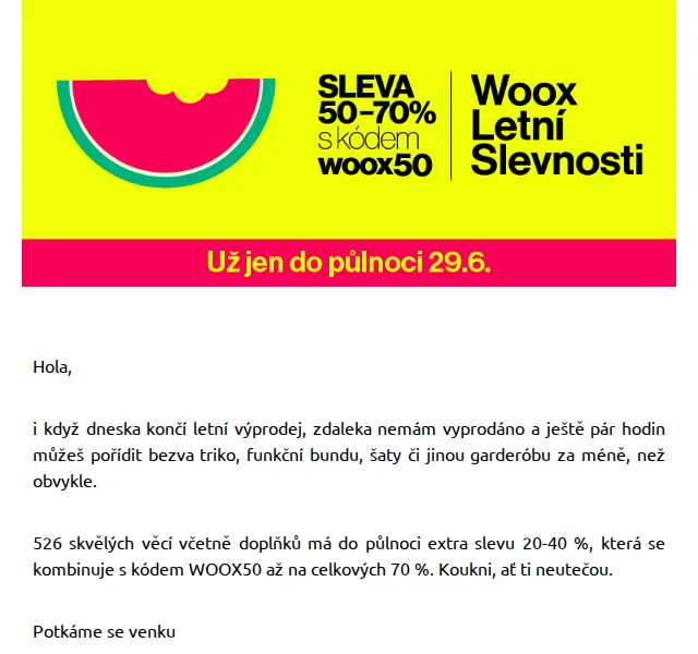 Richard Woox: Letní výprodej se slevou až 70 % – červen 2026 | Nuslet.cz