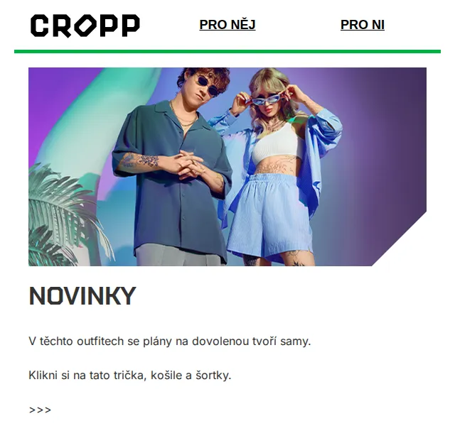 Cropp: nová trička, košile, šortky – červen 2026 | Nuslet.cz