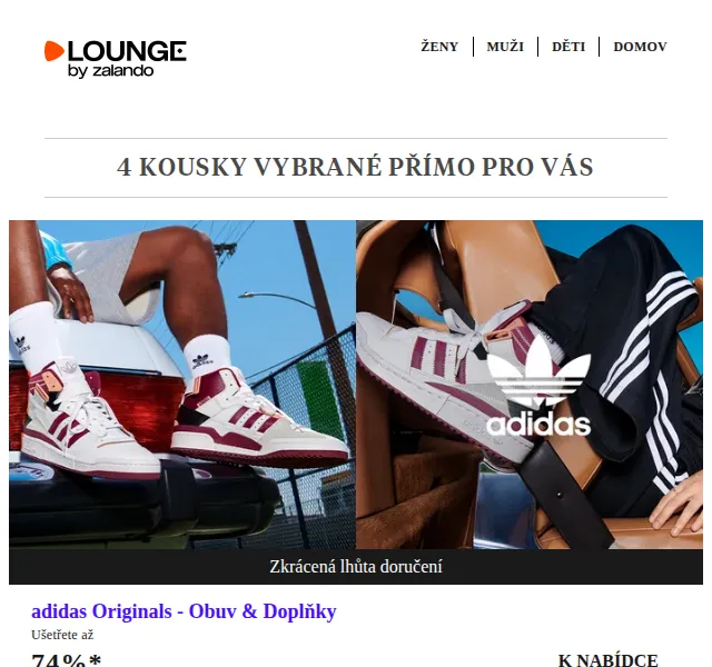 Lounge by Zalando: adidas Originals a jarní móda se slevou až 75 % – červen 2026 | Nuslet.cz