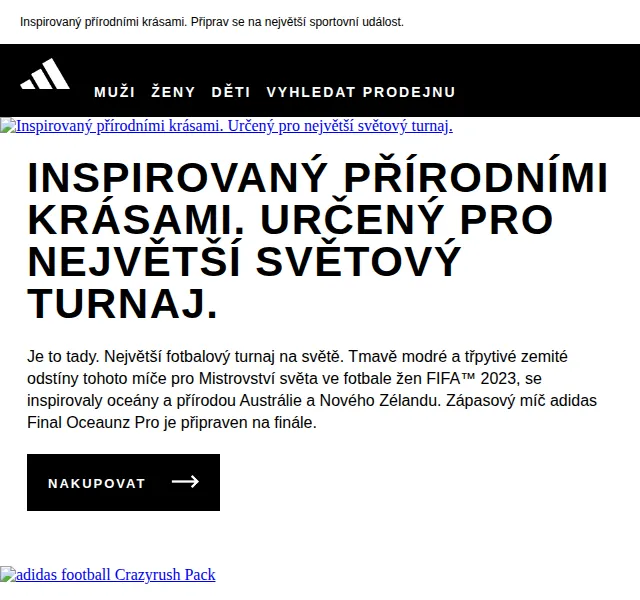 adidas: Final Oceaunz Pro míč MS žen – červenec 2023 | Nuslet.cz