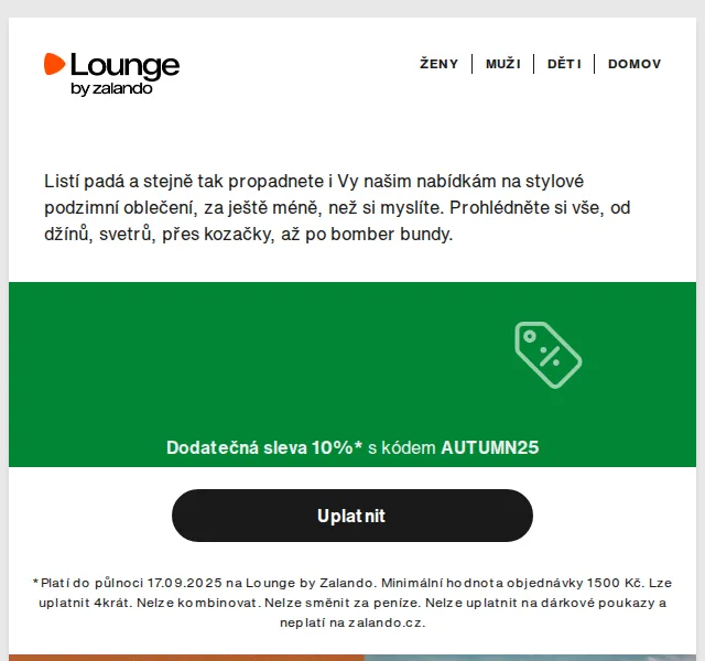 Lounge by Zalando: podzimní kolekce až 80 % – září 2025
