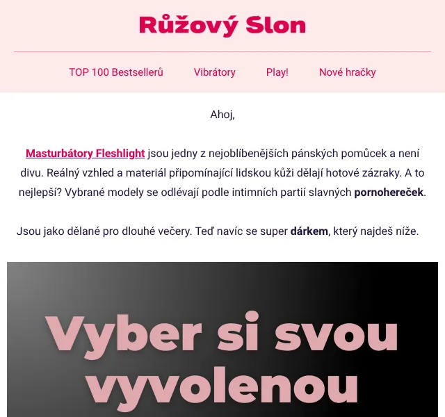 RuzovySlon.cz: Fleshlight sleva až 33 % – květen 2026 | Nuslet.cz