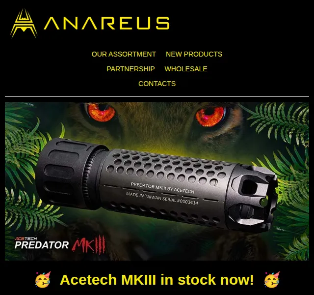 ANAREUS: Acetech Predator MKIII a další tracery – červen 2026 | Nuslet.cz