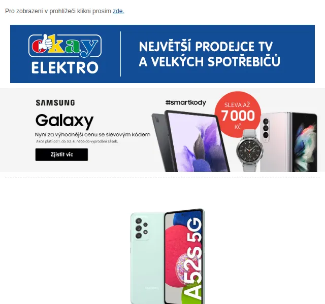OKAY: Samsung Galaxy sleva až 7000 Kč – červen 2026 | Nuslet.cz