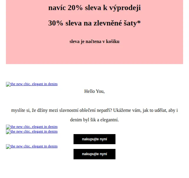 Orsay: sleva 20 % na výprodej + 30 % na šaty – červen 2026 | Nuslet.cz