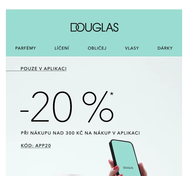 Douglas CZ: -20 % v aplikaci – květen 2026 | Nuslet.cz