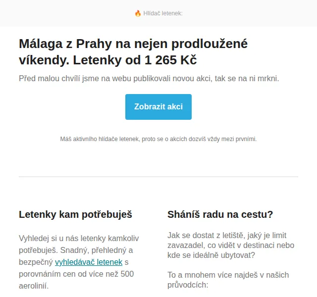 Cestujlevne.com: Málaga z Prahy od 1 265 Kč – červen 2026 | Nuslet.cz
