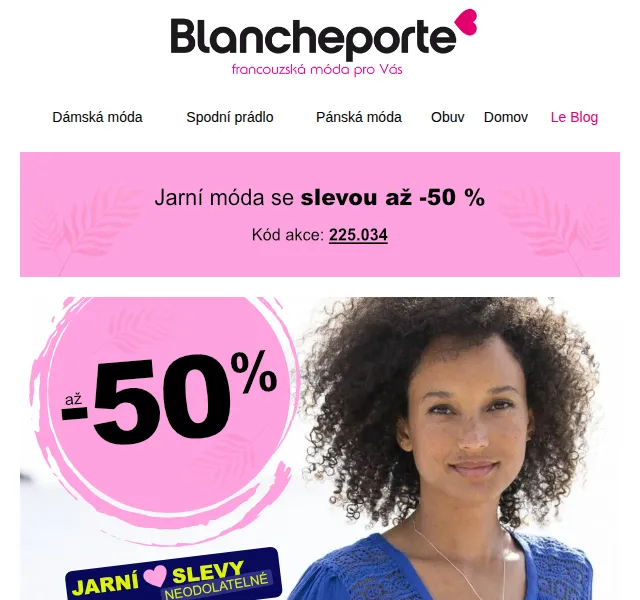 Blancheporte: sleva až 50 % na jarní módu – březen 2026 | Nuslet.cz