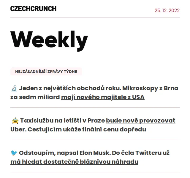 CzechCrunch: Přehled týdne – červen 2026 | Nuslet.cz
