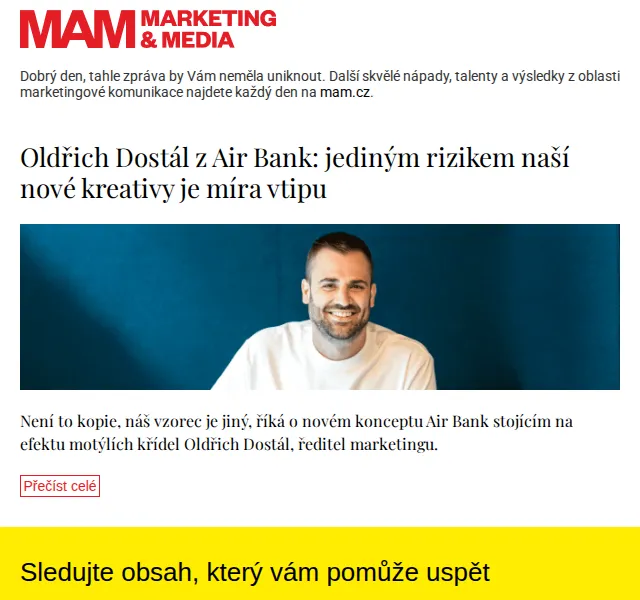 Marketing & Media: Nová kreativa Air Bank – červen 2026 | Nuslet.cz