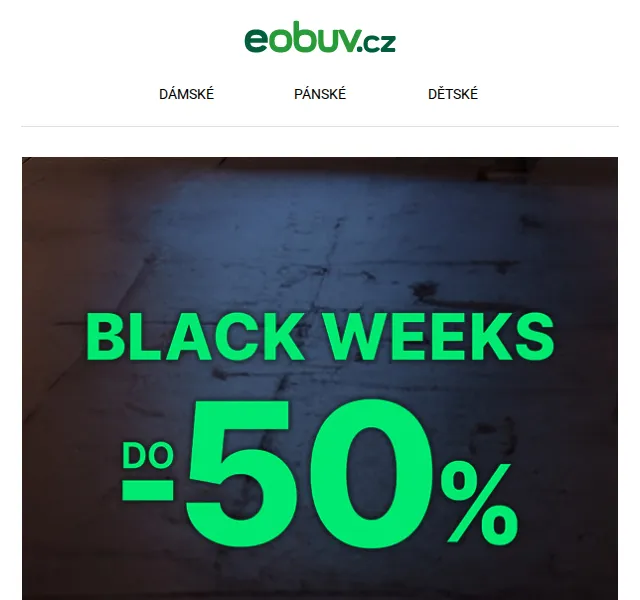 eobuv.cz: Black Weeks slevy až 50 % – červenec 2026 | Nuslet.cz