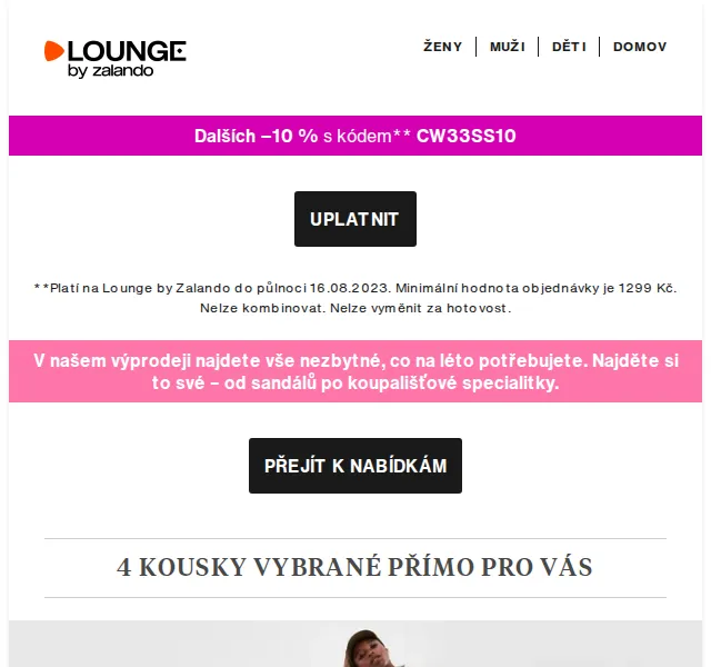 Lounge by Zalando: Letní výprodej až 75 % + 10 % extra – červen 2026 | Nuslet.cz