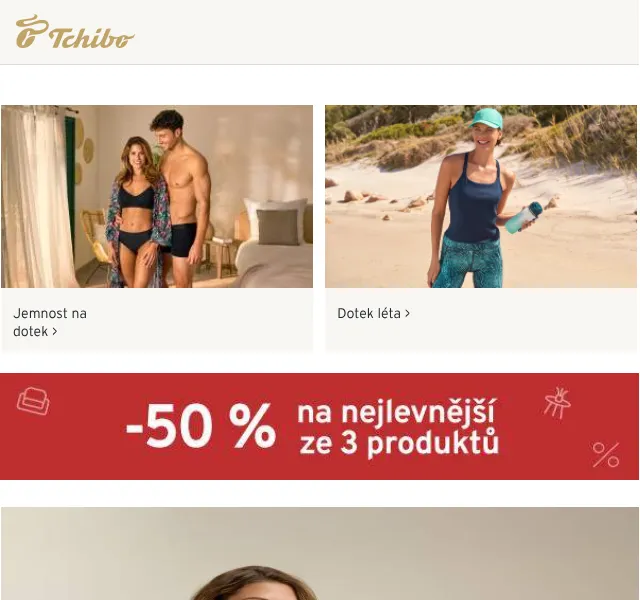 Tchibo: 50 % sleva na dámské letní outfity – červen 2026