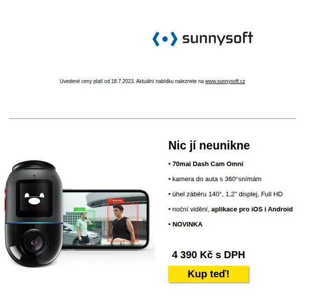 Sunnysoft.cz: Kamera 70mai Dash Cam Omni a otoskop – červen 2026 | Nuslet.cz