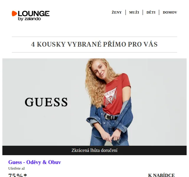 Lounge by Zalando: Guess, TrollKids & Mustang se slevou až 75 % – červen 2026 | Nuslet.cz