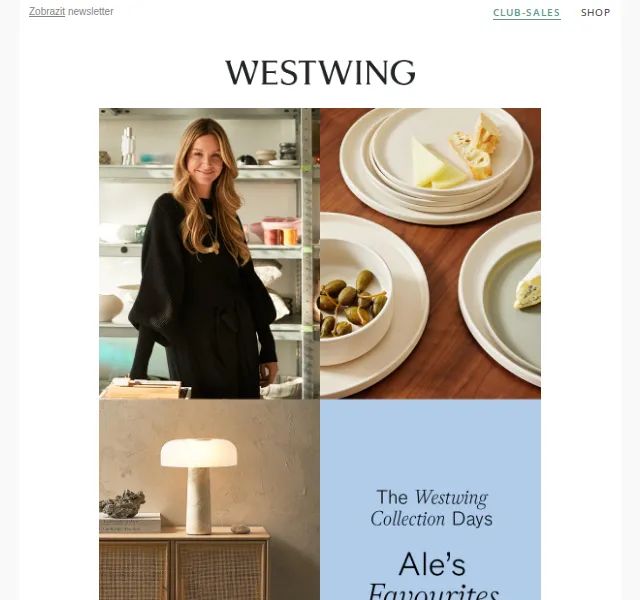 Westwing: Výprodej Westwing Collection – ale kreativní ředitelky – červen 2026 | Nuslet.cz