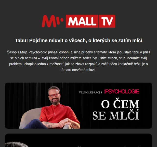 MALL TV: Tabu pořady a novinky – červen 2026 | Nuslet.cz