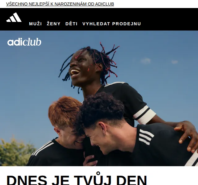 adidas: Sleva 245 Kč na narozeniny – červenec 2026 | Nuslet.cz