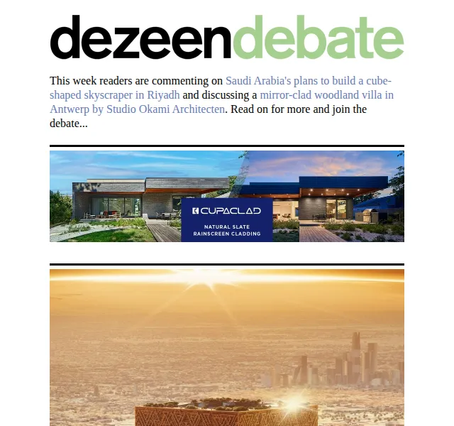 Dezeen Daily: Přehled architektury a designu – červen 2026 | Nuslet.cz