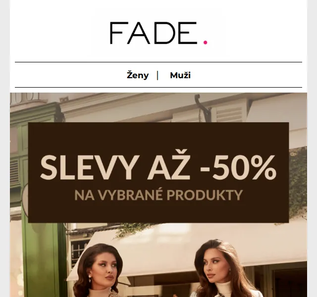 Fade: 50% sleva na vesty, kabelky a bundy – červen 2026 | Nuslet.cz