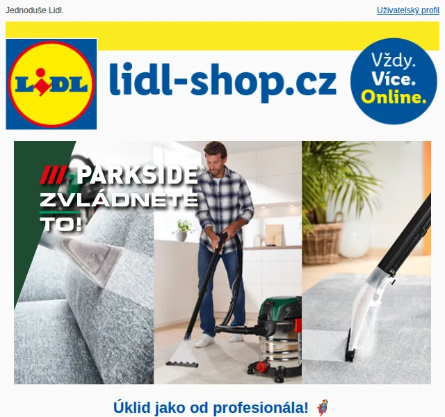 Lidl: Úklid jako od profesionála s PARKSIDE a SILVERCREST – červen 2026 | Nuslet.cz