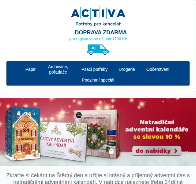 obchod.activa.cz: Adventní kalendáře koření a čajů se slevou 10 % – červenec 2026 | Nuslet.cz