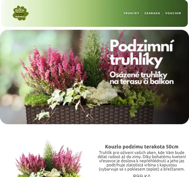 Truhlíkov.cz: Podzimní truhlíky od 899 Kč – září 2026